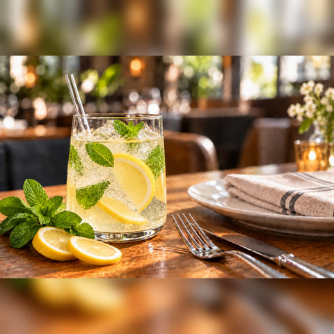Limonadă cu mentă proaspătă și lămâie, servită rece – Vive! Pipera
