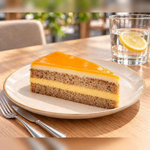 Felie de tort cu gust de vanilie și mango – Vive! Pipera